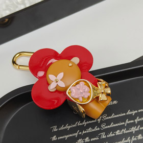 Louis Vuitton LV kwiatowy wzór Walentynki Keychain-3550  