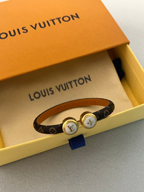Louis Vuitton LV list powłoczone płótno bransoletka mini perla bransoletka skórzana bransoletka -361  