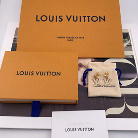 Louis Vuitton LV kwadratowy diament zawiesnik pełny diament kolczyki-3673  