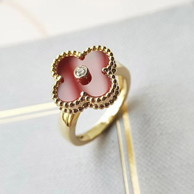 Van Cleef & Arpels klasyczny czerwony agat pierścień pierścień-3692  