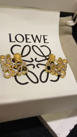 Kolczyki Loewe złota kostka diamentowa-3718  