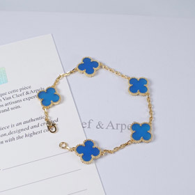 Van Cleef & Arpels Royal Blue Pięć kwiatów Cztery liście Clover Bransoletka-3794
