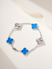 Van Cleef & Arpels Van Cleef & Arpels szafir chalcedony bransoletka kwiatowa-3904  