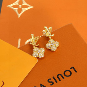 Louis Vuitton LV Lista Kwiat Diament Kolczyki-3909  
