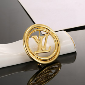 Louis Vuitton LV okrągły list metalowy broszka-3912  