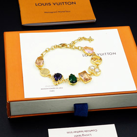 Louis Vuitton LV Metal Flower Pearl Diament Bransoletka-3914  