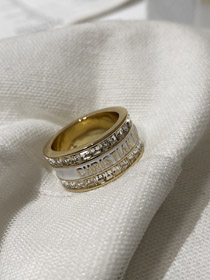 Dior podwójny rząd diament email list pierścień-3953  