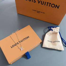 Louis Vuitton LV pełny diament list naszyjnik-3955  