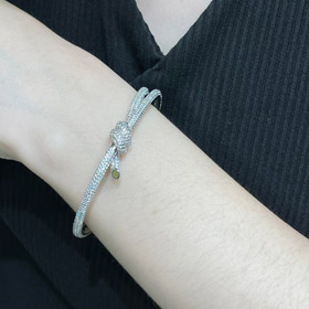 Tiffany pełny diament T węzeł bransoletka-3967  