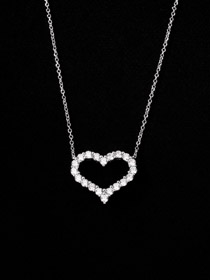 Tiffany w kształcie serca diamentowy naszyjnik-4027  