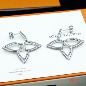 Louis Vuitton LV kwiatowy metal pusty kontur diamentowe kolczyki-4064  