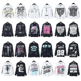 HELLSTAR T-shirt z długim rękawem z drukiem graficznym-4428  