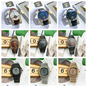 Patek Philippe automatyczny zegarek ze skórzanym pasem-4726  