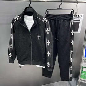 Chrome serca Nowy stojak kołnierz Zip-Up koszulka Tracksuit-4749  