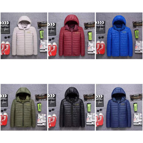 Emporio Armani Solid Color Quilted ciepły długi rękaw kurtka bawełniana-4860  