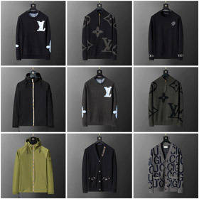 Louis Vuitton LV Gucci Burberry szyi załogi sweter z długim rękawem-4874  