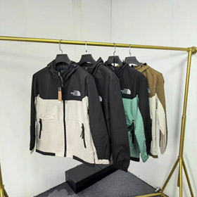 Północna twarz kolor zablokowany na zewnątrz wiatroodporna kurtka z kapturem-4875  