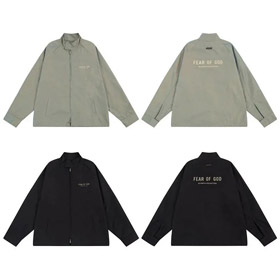 ESSENTIALS Nowe Flocked List Loose-Fit Kurtka-5065  