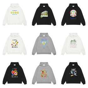 Casablanca list wzór z kapturem długi rękaw bluza-5138  