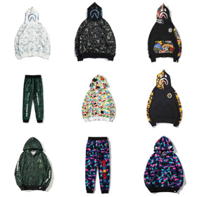 BATHING APE x KID CUDI współpraca kamuflaż rekin z kapturem-5149  