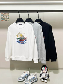 Louis Vuitton LV Loewe nowa wszechstronna czysta bawełna załoga szyi bluza-5211  