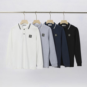 Stone Island Klasyczny Logo haftowane Long-Sleeve Polo Shirt-5254  
