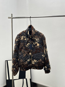 Louis Vuitton LV nowy odwracalny kołnierz jacquard jagnięca kurtka-5305  