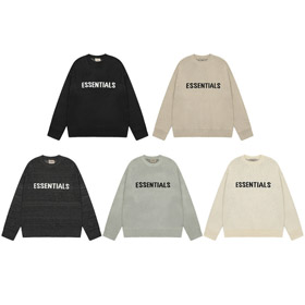 FOG Fear of God Essentials List Jacquard Crewneck Pullover Dzianinowy Sweter-5309  