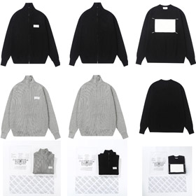 Maison Margiela luźno dopasowany kardigan wełna dzianina sweter kurtka-5427  