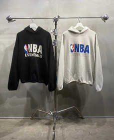 FOG Essentials x NBA współpracy flocked bluza z kapuchonem-5439  