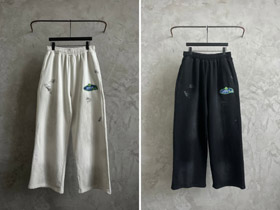 Balenciaga zmartwiony list haftowane proste spodnie-5450  