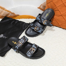 GalxBoy Plus size metalowe podwójne klamry sandały-5654  