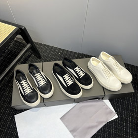 Rick Owens platforma czarno-białe buty z koronką-5716  