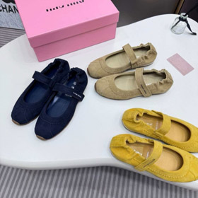 Miu Miu nowe rzepko elastyczne płaskie buty baletowe-5732  