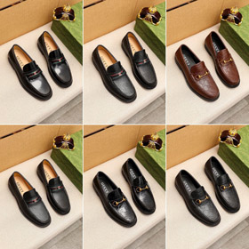 Gucci nowe oddychające szlizgowe buty skórzane biznesowe-5746  