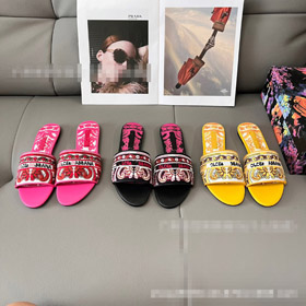 Dolce & Gabbana DG nowy haftowany list wszechstronne sandały poślizgowe-5870  