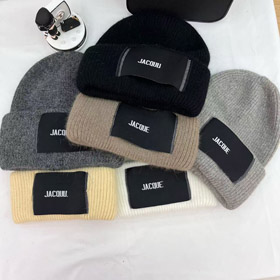 Jacquemus ciepły czapka z haftowanym napisem-5974  