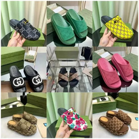 GUCCI Lido otwarte palce slip-on płaskie flip-flops-2942  